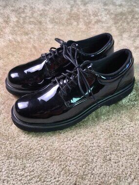 Bates Men’s Dress Shoes-High Gloss Duty Oxford Size 10 Black-E22141 Police/Fire